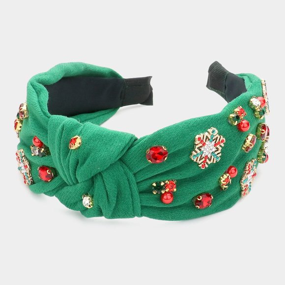 Red Jolly Holly Christmas Headband, Festive Headpiece for Ladies, Christmas Gift - Picture 2 of 2
